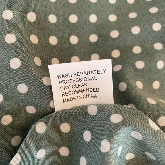 Unbranded Women's Green Polka Dot Button Down Swing Midi Dress Size Small - Picture 8 of 11